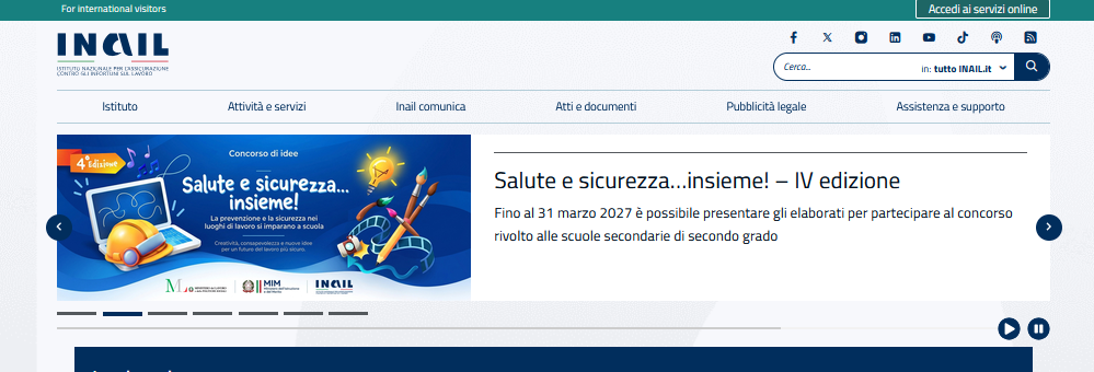 Come denunciare un impianto di messa a terra sul portale CIVA INAIL 10 dalla home page inail accedi ai servizi on line